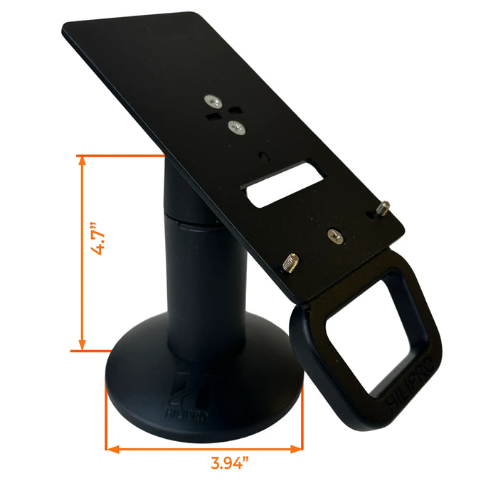 credit card machine stand, secure payment terminal mount, universal credit card reader stand, ergonomic payment terminal holder, compact payment terminal stand, Hilipro payment solutions, durable credit card terminal mount