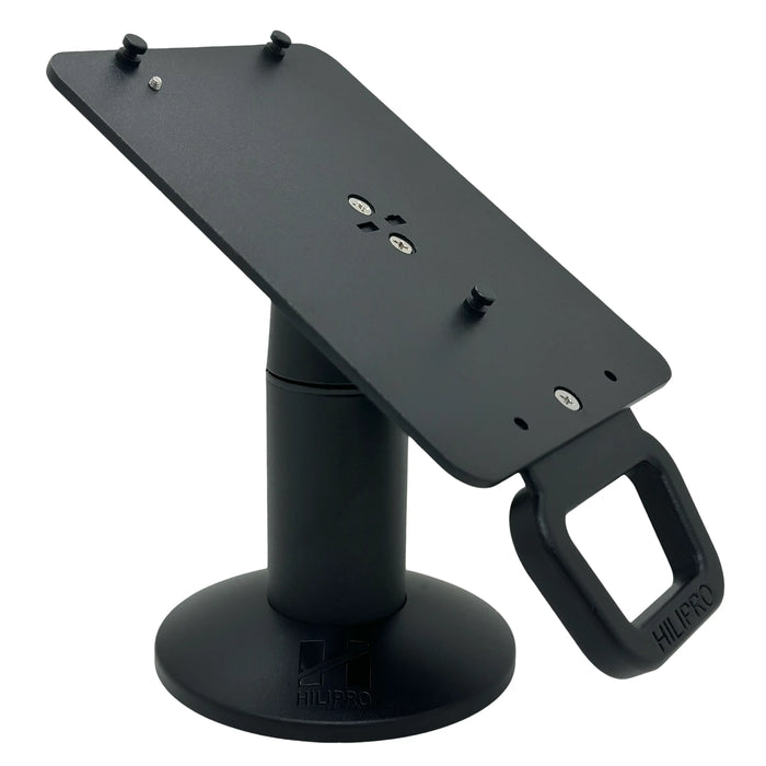 adjustable POS mount, flexible credit card reader stand, ergonomic POS terminal holder, Hilipro flexible POS solutions, compact adjustable POS mount, secure flexible card reader holder, PCI-compliant flexible terminal