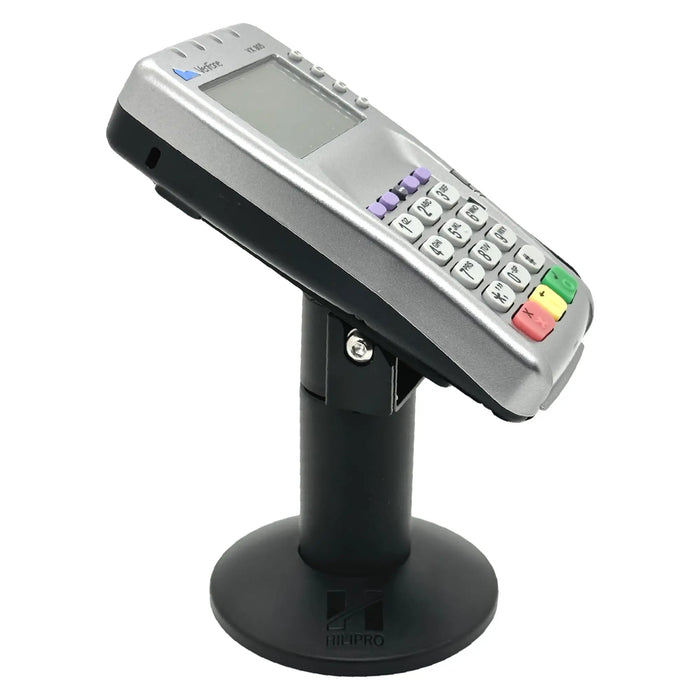 compact POS terminal stand, 3-inch POS mount, compact card reader stand, space-saving checkout solution, small business POS stand, secure compact credit card stand, ergonomic compact terminal mount, lightweight POS terminal stand