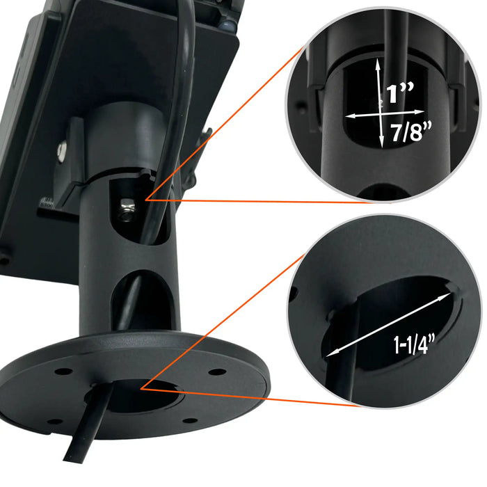 Hilipro Point of Sale Swivel Stand V1 for Pax S300 & Pax A35 – Sturdy Metal – 4.7" Tall – Complete Kit