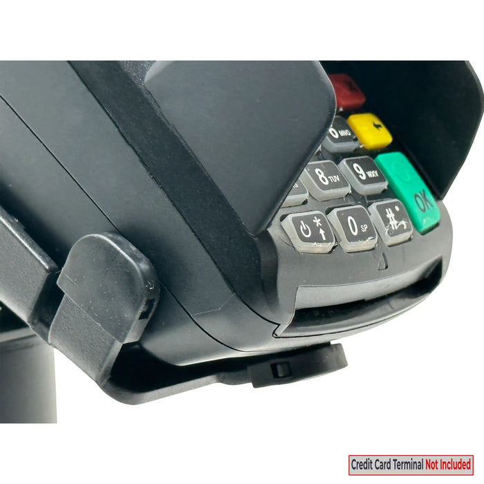 Hilipro swivel stand, Dejavoo Z8 stand, Dejavoo Z11 stand, POS terminal stand, credit card machine stand, Hilipro Dejavoo terminal holder, secure POS stand, adjustable swivel stand, 330-degree swivel stand, Dejavoo Z8 swivel mount, Z11 card reader stand, durable terminal stand, protective edges POS stand, retail checkout stand, sleek Hilipro terminal stand, Dejavoo stand with tilt, Hilipro POS accessory, card terminal stand for Z8 Z11.