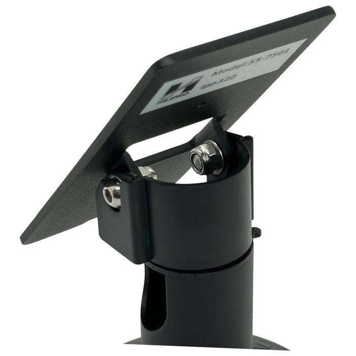 Hilipro Swivel Stand, Ingenico iPP320 stand, Ingenico iPP350 stand, durable metal stand, adjustable POS stand, retail POS solution, flexible installation options, cable management stand, tilt and swivel POS stand, secure Ingenico stand, high-traffic retail POS, interchangeable back plate, POS terminal stand, commercial POS equipment, retail checkout stand, flexible terminal mount, sturdy POS stand, easy terminal adjustment, space-saving POS stand, Ingenico iPP320/350 compatible.
