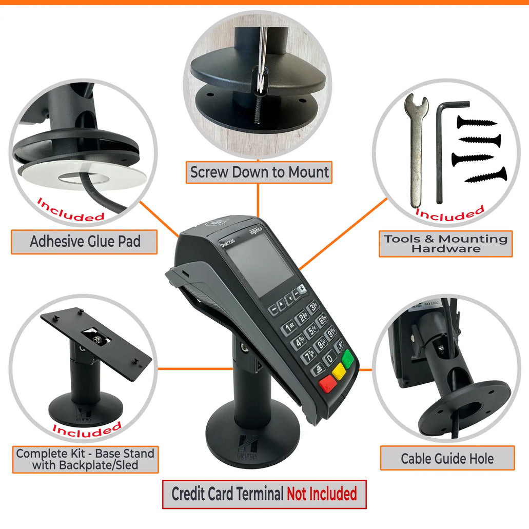 Pax Device PAX A35 Wall Mount Terminal Stand Pax A35 Pin Pad Swivel And ...
