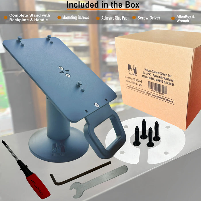 Hilipro Swivel Stand for Verifone M400, M425, M440 - Complete Kit