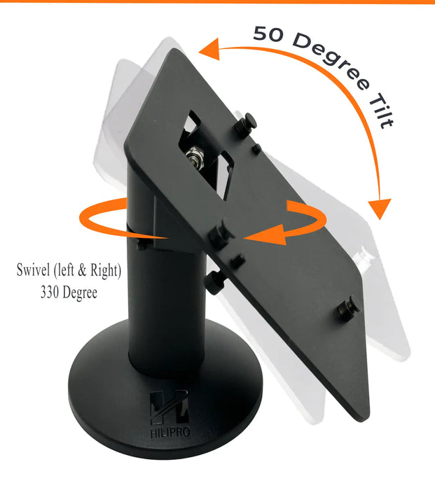 Hilipro stand, Ingenico ISC480 stand, heavy-duty POS stand, adjustable POS stand, retail terminal mount, swivel and tilt stand, cable management stand, durable POS mount, adhesive mount POS stand, retail checkout stand, Ingenico terminal support, interchangeable back plate stand, metal POS stand, flexible POS installation, ergonomic POS stand, customizable terminal stand, future-proof POS mount, retail POS solution, adjustable terminal stand, POS terminal mount, secure POS stand.