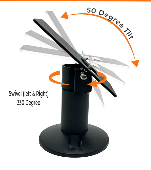 Hilipro V1 Swivel Stand for Verifone P200 & P400 - 360° Swivel & 50° Tilt - Complete POS Kit