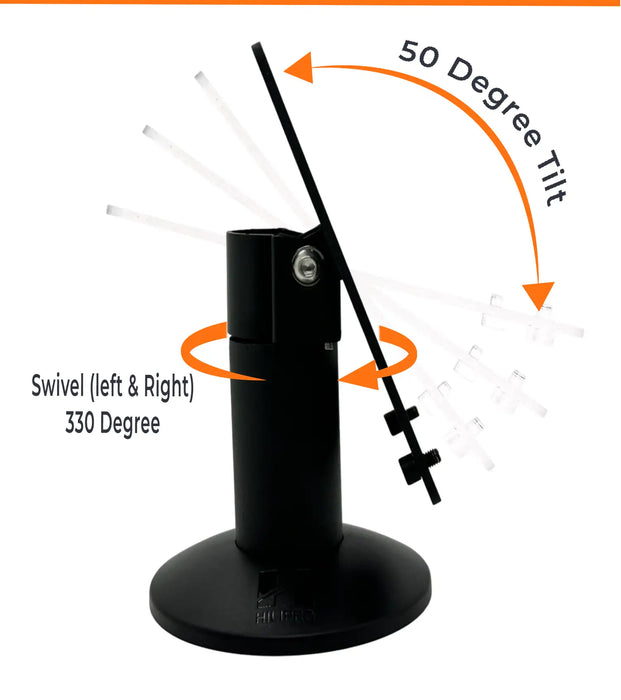 Hilipro Point of Sale Swivel Stand V1 for Pax S300 & Pax A35 – Sturdy Metal – 4.7" Tall – Complete Kit