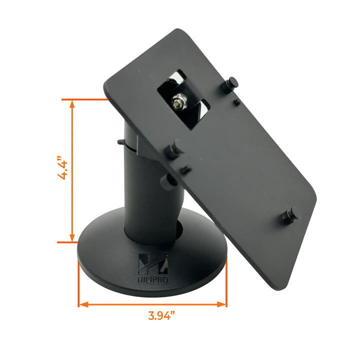 Hilipro stand, Ingenico ISC480 stand, heavy-duty POS stand, adjustable POS stand, retail terminal mount, swivel and tilt stand, cable management stand, durable POS mount, adhesive mount POS stand, retail checkout stand, Ingenico terminal support, interchangeable back plate stand, metal POS stand, flexible POS installation, ergonomic POS stand, customizable terminal stand, future-proof POS mount, retail POS solution, adjustable terminal stand, POS terminal mount, secure POS stand.