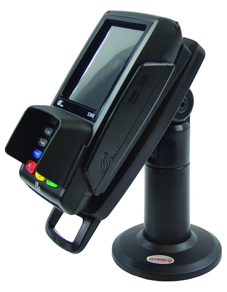 Swivel Stand for PAX S300 Stand - Tall 7" - Latch and Lock (NO KEY) - Complete Kit
