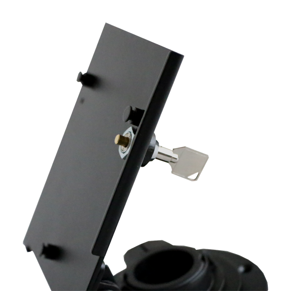 Compact Metal Stand for Ingenico iSC250 Metal Swivel Stand 0-180 and tilts 0-90 degree - Low Profile with Lock and Keys - HILIPRO.COM