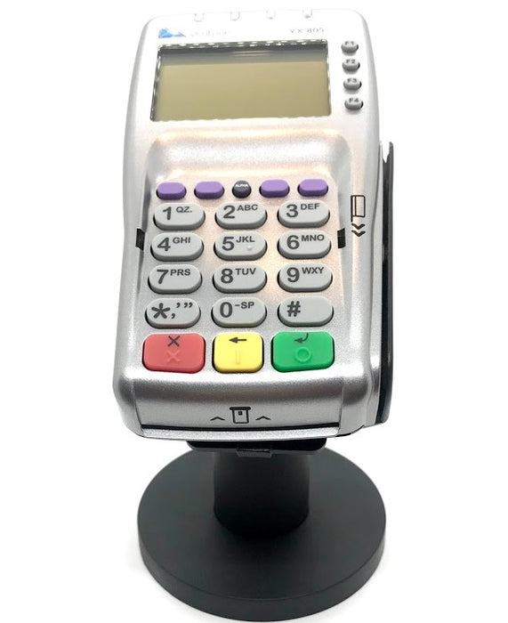 Hilipro heavy-duty metal stand, Verifone VX805 stand, Verifone VX820 stand, POS terminal mount, adjustable POS stand, swivel and tilt POS stand, flexible installation POS stand, durable POS stand, retail POS stand, secure terminal stand, high-traffic retail stand, cable management POS stand, interchangeable back plate stand, professional POS stand, sleek POS terminal holder, versatile POS mount, non-permanent installation stand, secure payment terminal stand, Hilipro POS solution.