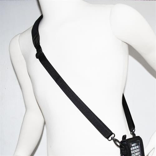66" Adjustable Shoulder Strap with Molded Pad and Plastic Swivel Snap Hooks - 1.5" wide