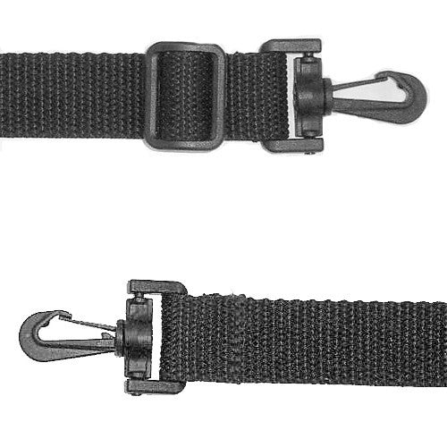 66" Adjustable Shoulder Strap with Molded Pad and Plastic Swivel Snap Hooks - 1.5" wide